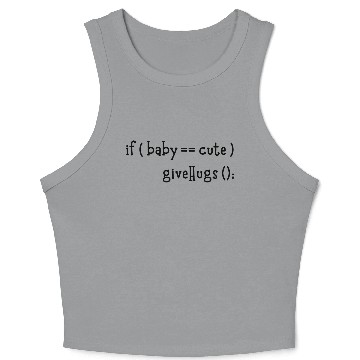 Discover Cute Programmer Baby, Developer Mommy and Daddy Crop Tank Top