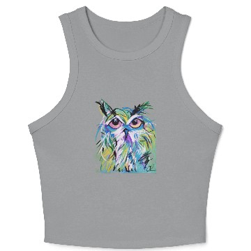 Discover Painted Owl Crop Tank Top