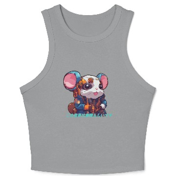 Discover R3d DataHam // Cyberpunk Hamster Crop Tank Top