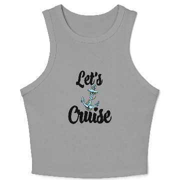 Discover Lets Cruise Anchor Crop Tank Top