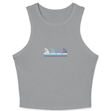 Discover Gradient Reindeer Silhouette Crop Tank Top
