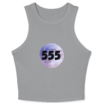 Discover Purple Moon Angel Numbers 555 Crop Tank Top
