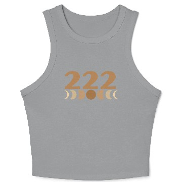 Discover Moon Cycle Brown Angel Numbers 222 Crop Tank Top