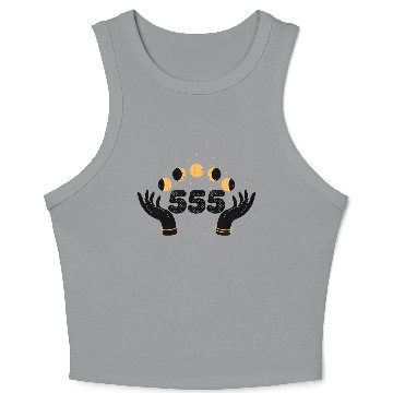 Discover Angel Numbers 555 Moon Cycle Hands Crop Tank Top