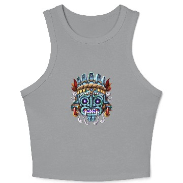 Discover Aztec God Tlaloc Crop Tank Top