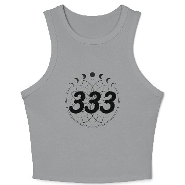 Discover Mandala Angel Numbers 333 Moon Cycle Crop Tank Top