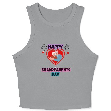 Discover Happy Grandparents Day Crop Tank Top