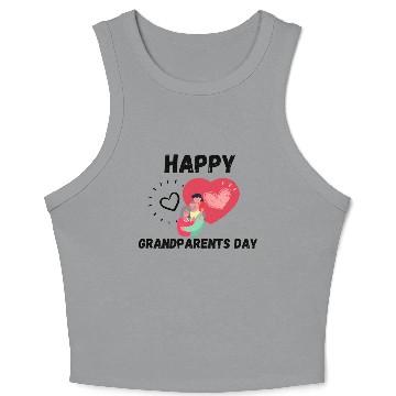 Discover Happy Grandparents Day Crop Tank Top