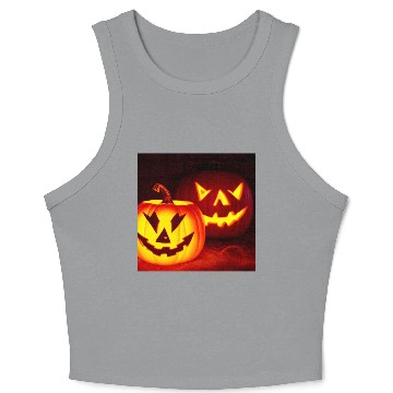 Discover Pumpkin halloween spooky Crop Tank Top