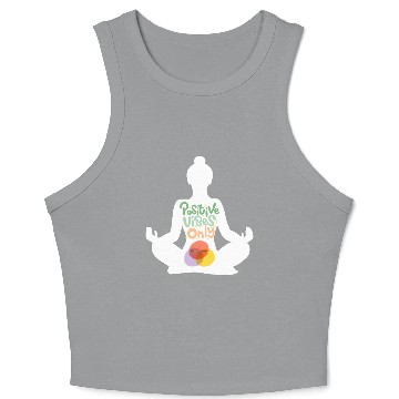 Discover positive vibes only Crop Tank Top