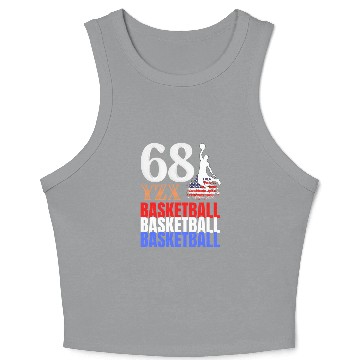 Discover American basketball tri-colour Crop Tank Top
