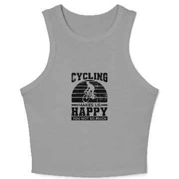 Discover Cycling Quote Crop Tank Top