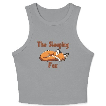 Discover The Sleeping Fox a cute fox sleeping Crop Tank Top