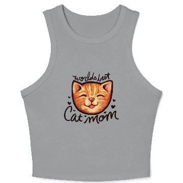 Discover World s Best Cat Mom Crop Tank Top