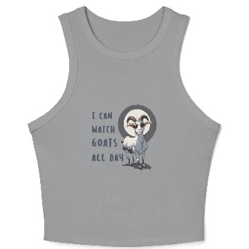 Discover Happy Cute goat Lover Crop Tank Top