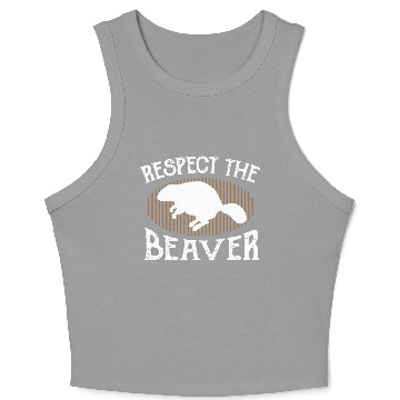 Discover Respect The Beaver retro Beaver Lover groundhog Crop Tank Top