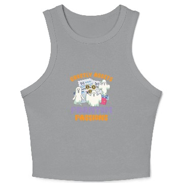 Discover Ghostly Assets Phantom Passions Scary Halloween Crop Tank Top
