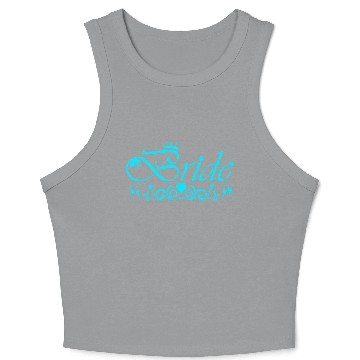 Discover Bride Bachelorette Party Blue Crop Tank Top