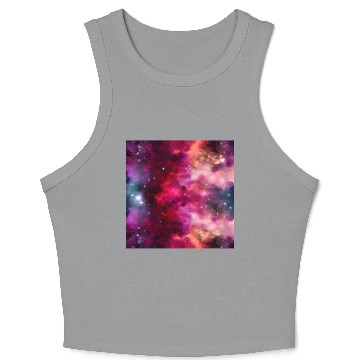Discover Galaxy nebula abstract design Crop Tank Top