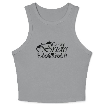 Discover Crew Bride Bachelorette Party Crop Tank Top