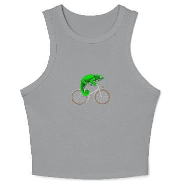 Discover Chameleon Gecko Bike Crop Tank Top