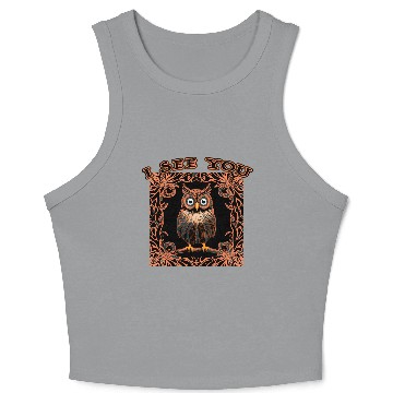 Discover I see you owl Crop Tank Top