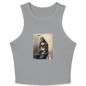 Discover Native American Chief Bone Necklace With Bow Arrow Crop Tank Top