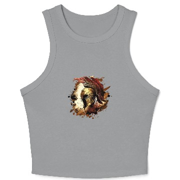 Discover Spartan Helmet Sparta Workout Gladiator Crop Tank Top