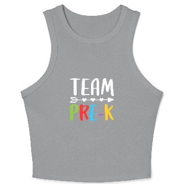 Discover Team Pre-K, Teacher Back To School Crop Tank Top