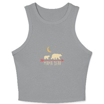 Discover Mama Bear with Cub Moon Stars Mama Bear Crop Tank Top