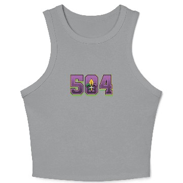Discover 504 Mardi Gras Crop Tank Top