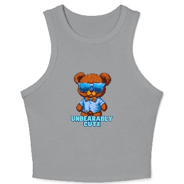 Discover Unbearably Cute Teddy bear - by Brush Boulevard Crop Tank Top