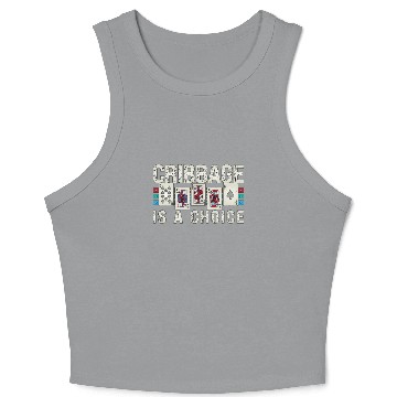 Discover Cribbage Is A Choice Board Game Playing Cards Crop Tank Top