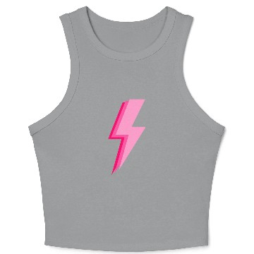 Discover Layered trendy hot pink and light pink lightning Crop Tank Top