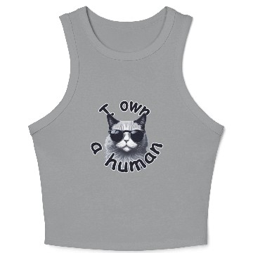 Discover i own a human By Jonathan P. Crop Tank Top