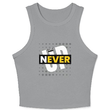 Discover Never Give Up Dark Crop Tank Top