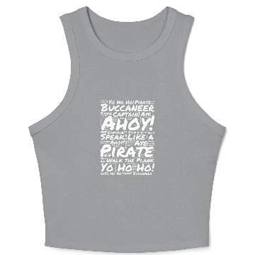 Discover Ahoy! Speak Like a Pirate Crop Tank Top