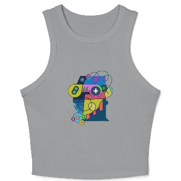 Discover gaming boy. games art Crop Tank Top