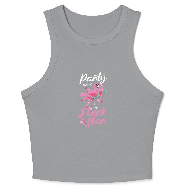 Discover Swimming Pool Pool Party Flamingo Summer Crop Tank Top