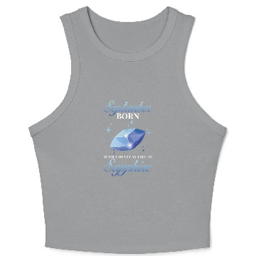 Discover Birthstone September Sapphire Crop Tank Top