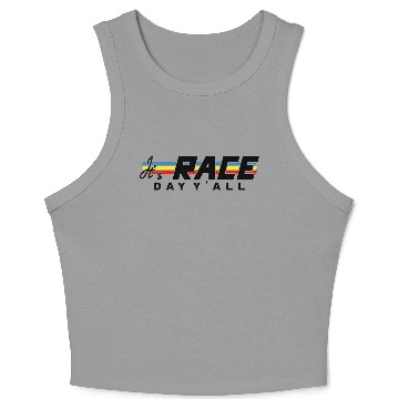 Discover It s Race Day Y all Crop Tank Top