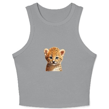 Discover Baby cheetah portrait Crop Tank Top
