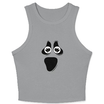 Discover Cute Inlove Ghost Face Crop Tank Top