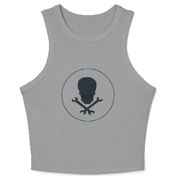 Discover skull and cross wrenches icon Crop Tank Top