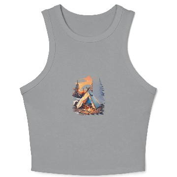 Discover Ripped tent Unisex Crop Tank Top
