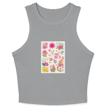 Discover Buttercup and Marigold Spring Flowers Crop Tank Top