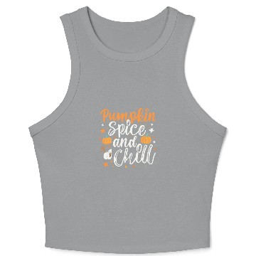 Discover Pumpkin spice and chill halloween gift Crop Tank Top