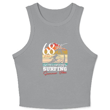 Discover Surfing summer vibes Crop Tank Top