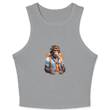 Discover monkey music Crop Tank Top