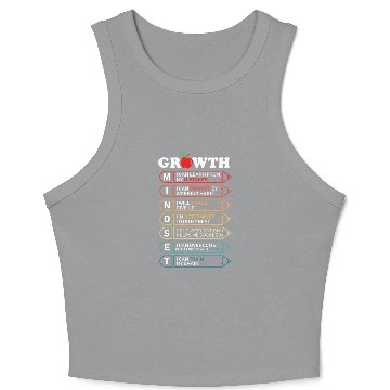 Discover Growth Mindset Definition Motivational Quote Class Crop Tank Top